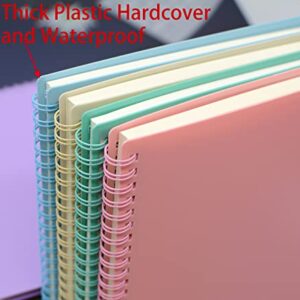 Yansanido Spiral Notebook, 4 Pcs 8.3 Inch x 5.9 Inch A5 Thick Plastic Hardcover 7mm College Ruled 4 Color 80 Sheets -160 Pages Journals for Study and Notes (4) - Image 9