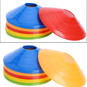 25 Pcs Pro Disc Cones - Training Cones Agility Soccer Cones with Carry Bag for Training, Soccer, Football, Basketball,Kids and Other Sports and Games(5 Colors) - Image 2
