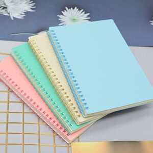 Yansanido Spiral Notebook, 4 Pcs 8.3 Inch x 5.9 Inch A5 Thick Plastic Hardcover 7mm College Ruled 4 Color 80 Sheets -160 Pages Journals for Study and Notes (4) - Image 4