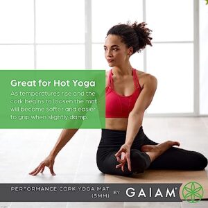Gaiam Yoga Mat Cork - Great for Hot Yoga, Pilates (68-Inch x 24-Inch x 5mm Thick) - Image 4