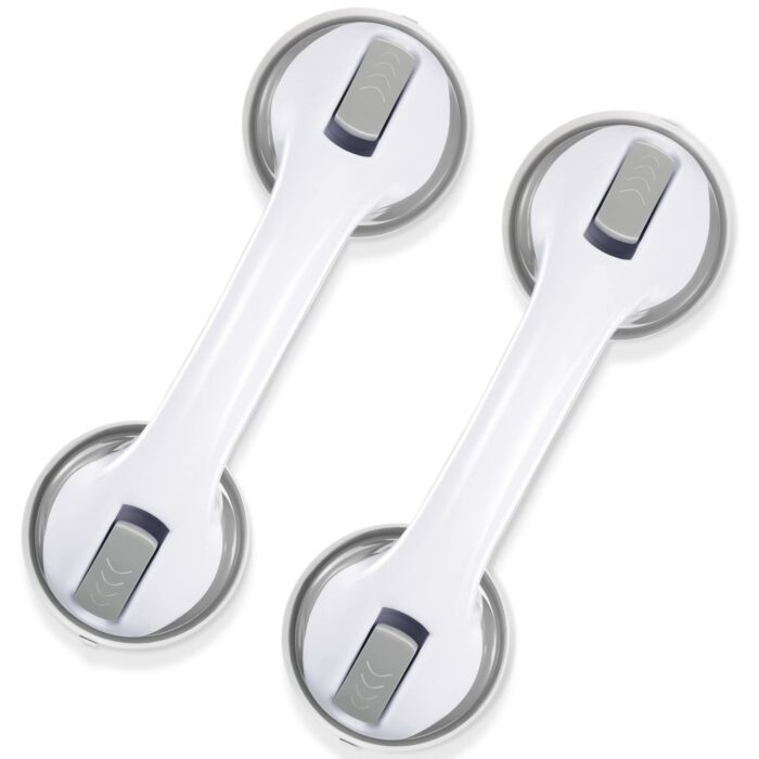 Shower Handle 12 inch Grab Bars for Bathtubs and Showers, Strong Hold Suction Cup Handle, Safety Bars for Shower Chair Bench, Bathroom Grab Bar for Seniors, Elderly, Handicap (2 Pack) - Image 2